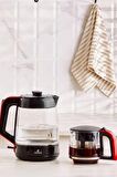 Glass Tea Xl 2 In 1 Cam Su Isıtıcı & Çay Makinesi Kırmızı