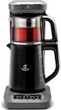 (OUTLET) Karaca Çaysever Robotea Pro 4in1 2500 W Space Gray Konuşan Cam Demlikli Çay Makinesi