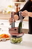 Mastermaid Prosteel Cam Mutfak Robotu Uzun Blender Ayaklı 6 Bıçaklı 2500 W Rosegold