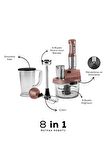 Mastermaid Prosteel Cam Mutfak Robotu Uzun Blender Ayaklı 6 Bıçaklı 2500 W Rosegold