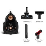 Karaca Vantuz High Force F2 Matte Black Copper Elektrikli Süpürge