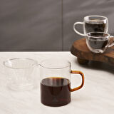 Karaca Draco Borosilikat Cam Dripper Kahve/Filtre Kahve Demleme Ekipmanı 450 Ml Orange