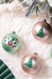 Karaca Home New Year Yılbaşı Pretty Ağaç Süsü Seti 4 Parça 8 cm