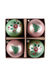 Karaca Home New Year Yılbaşı Pretty Ağaç Süsü Seti 4 Parça 8 cm