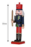 Karaca Home New Year Yılbaşı Nutcracker With Red Hat 25 Cm