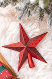 Karaca Home New Year Yılbaşı Yıldız Ağaç Başlığı Kırmızı