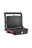 Karaca Gastro Grill Glass Premium 2400w Tost Makinesi Viva Magenta