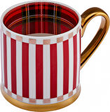 Karaca New Year Yılbaşı Kırmızı Çizgili 330 ml Kupa