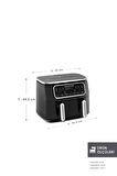 Karaca Air Pro Cook Duo Tandır XXXL 8 lt Black Silver Yağsız Fritöz Outlet