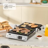 Karaca Compact Steel Pro Sear and Grill Inox 2007 Döküm Izgara ve Tost Makinesi 6 Dilim Kapasiteli