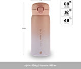 Karaca Skyfall Çelik Sızdırmaz Termos 350 ml Pembe