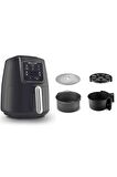 Air Pro Cook 3 In 1 Xl Ev Yemeği, Közleme, Sulu Yemek Tencereli Airfryer Black Silver