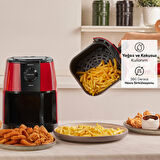 Karaca Smart Cook 60 Dakikaya Kadar Zaman Ayarlı Compact Airfryer Ruby 2 Kişilik