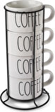Karaca Coffee Standlı 4'lü Kupa 180 ml