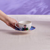 Karaca Frida Çay Fincanı Ve Tabağı Mavi 220 ml