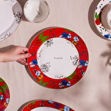 Karaca Frida Servis Tabağı Kırmızı 27 cm
