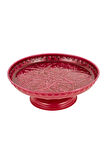 Karaca Home Donna Ayaklı Dekoratif Tabak Bordo 28 cm