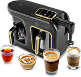 Karaca Hatır Plus Barista Steel 6 in 1 Konuşan Közde Türk Kahve Makinesi Mineral Gold