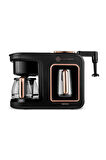 Karaca Hatır Plus Barista Steel 6 in 1 Konuşan Közde Türk Kahve Makinesi Black Copper