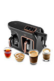 Karaca Hatır Plus Barista Steel 6 in 1 Konuşan Közde Türk Kahve Makinesi Black Copper