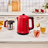 Karaca Mega Tea 1501 Cam Çay Makinesi Cherry Red 1500 W