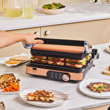 Karaca Gastro Gourmet Izgara ve Tost Makinesi Copper 2000 W 6 Dilim Kapasiteli