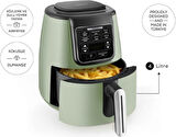Karaca Air Pro Cook 3 in 1 XL Ev Yemeği, Közleme, Airfryer Grasmere Green 4 Kişilik