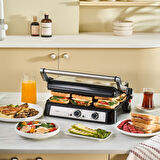 Karaca İnox Toastmate Grill Zaman Ayarlı 2000w Izgara ve Tost Makinesi 6 Dilim Kapasiteli