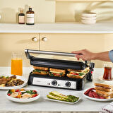 Karaca İnox Toastmate Grill Zaman Ayarlı 2000w Izgara ve Tost Makinesi 6 Dilim Kapasiteli