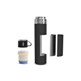 Karaca Thermosteel Nature Bardaklı Çelik Sızdırmaz Termos Siyah 550 ml