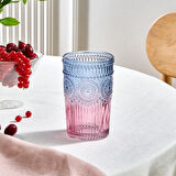 Karaca Sunflower Meşrubat Bardağı 332 Ml Mavi Pembe