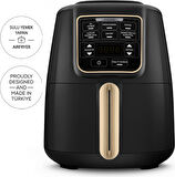Karaca Air Pro Cook XL 2 in 1 Konuşan Airfryer Black Mineral Gold 4 Kişilik