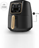 Karaca Air Pro Cook XL 2 in 1 Konuşan Airfryer Black Mineral Gold 4 Kişilik