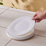 Karaca Albert 6 Kişilik Beyaz Opal Cam Pasta Seti 21 Cm