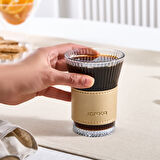 Karaca Leather Cool Touch Latte Bardağı 210 ml Gold