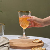 Karaca Akroma Transparent Kadeh 360 Ml Gold