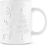 Karaca New Year Yılbaşı Snowy Kupa 280 ml Beyaz