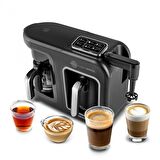 Karaca Hatır Plus Barista 6 In 1 Latte Cappucino ve Közde Türk Kahvesi Makinesi Black Silver