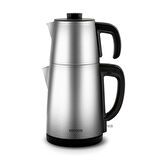 Karaca Gurme Premium Inox Evlilik Paketi Tost, Kahve, Çay Makinesi ve Mutfak Robotu Chrome 