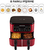 Karaca Air Pro Cook Duo Superfresh Kırmızısı 4+4 Litre 8 Kişilik
