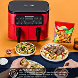 Karaca Air Pro Cook Duo Superfresh Kırmızısı 4+4 Litre 8 Kişilik