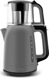Karaca Mega Tea 1501 Cam Çay Makinesi Space Gray 1500 W