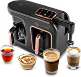 Karaca Hatır Plus Barista 6 in 1 Latte Cappucino ve Közde Türk Kahvesi Makinesi Black Copper