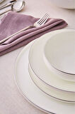 Fine Bone Meridian 55 Parça 12 Kişilik Yemek Takımı Platin
