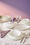 Fine Bone Meridian 55 Parça 12 Kişilik Yemek Takımı Platin