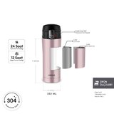 Karaca Pluton Çelik Sızdırmaz Termos Rose Gold 350 ml