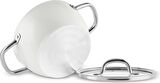Karaca x Refika Birgül Swiss Crystal Metal Kulplu Tencere 24 Cm Creamy