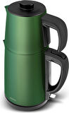 Karaca Gastro Dem 2 in 1 Çelik Inox Çay Makinesi ve Su Isıtıcısı Emerald Green
