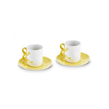 Karaca Ribbon 2 Kişilik Kahve Fincanı 110 ml Sarı