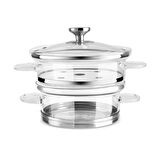Karaca York Borosilikat Cam 2 Katlı Buhar Tenceresi 18 cm
